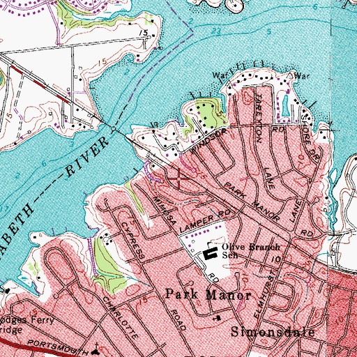 Topographic Map of Lamper Place, VA