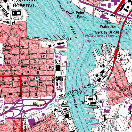 Topographic Map of Lightship Museum, VA