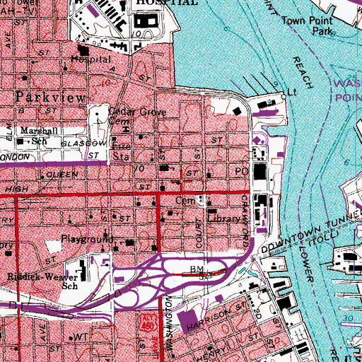 Topographic Map of Monumental United Methodist Church, VA