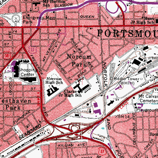 Topographic Map of Mount Bethel Reformed Zion United Apostolic Church, VA