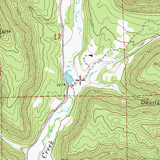 Topographic Map of Devils Canyon, CO