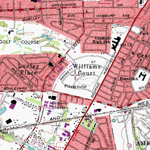 Topographic Map of Norport Homes, VA