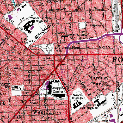 Topographic Map of Revival Center Prayer Tower, VA