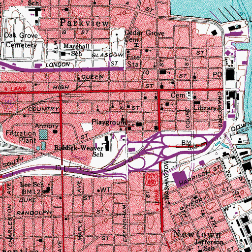 Topographic Map of Saint James Episcopal Church, VA