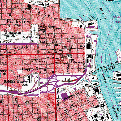 Topographic Map of Saint Josephs Academy, VA