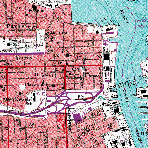 Topographic Map of Saint Josephs Convent, VA