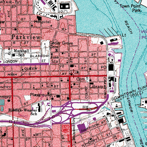 Topographic Map of Saint Pauls Catholic Church, VA