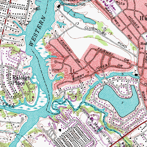 Topographic Map of Stewart Manor, VA