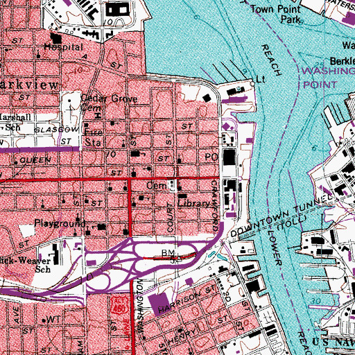 Topographic Map of Trinity Episcopal Church, VA