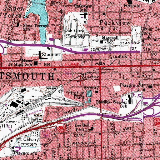 Topographic Map of Union Pentecostal Church Number 2, VA