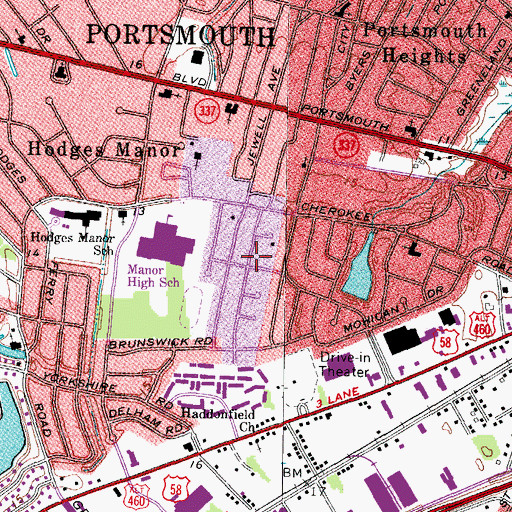 Topographic Map of West Park Homes, VA