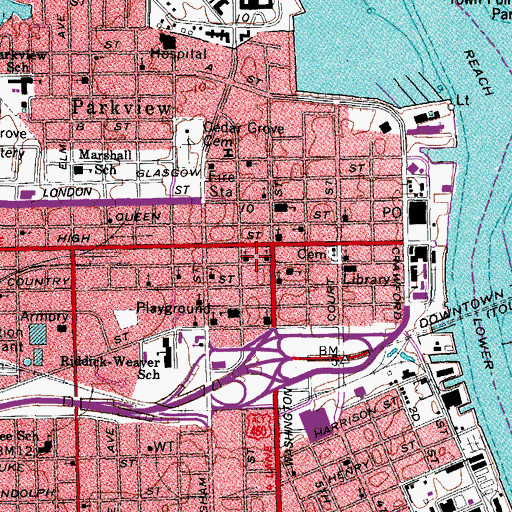 Topographic Map of Zion Baptist Church, VA