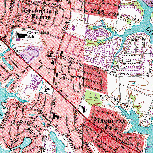 Topographic Map of Westwood, VA