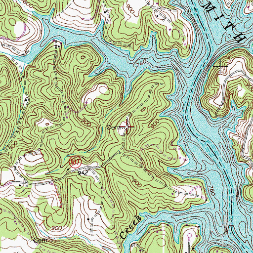 Topographic Map of Ellis Cemetery, VA