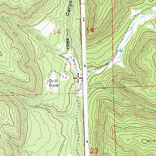 Topographic Map of Joes Canyon, CO