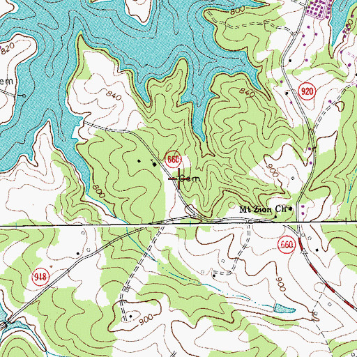 Topographic Map of Hancock Cemetery, VA