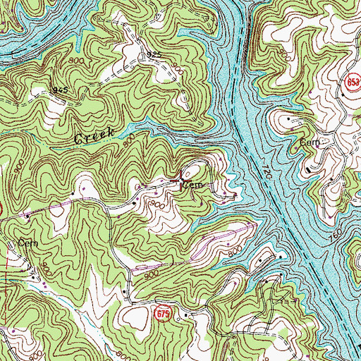 Topographic Map of Jenkins Cemetery, VA