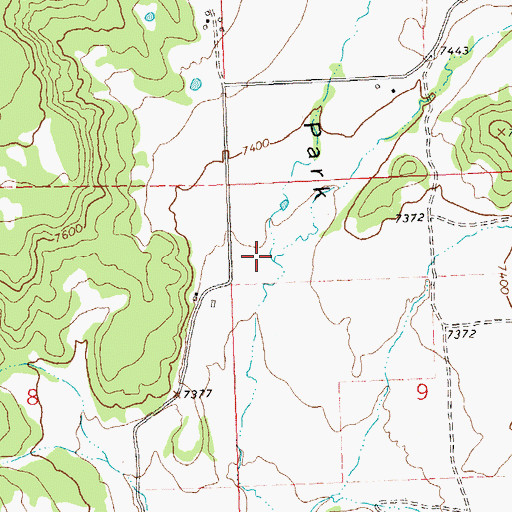 Topographic Map of Cottonwood Creek, CO