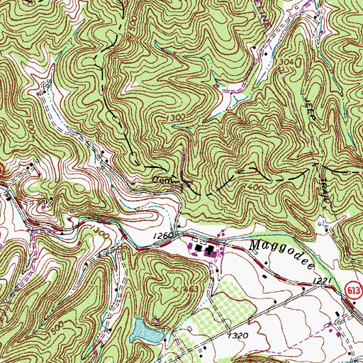 Topographic Map of Taylor-Worley Cemetery, VA