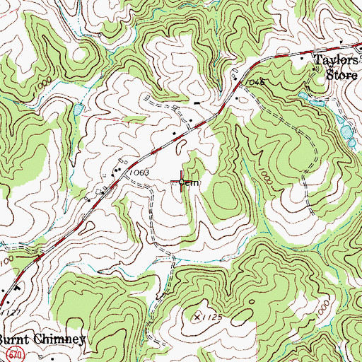 Topographic Map of Turner Cemetery, VA