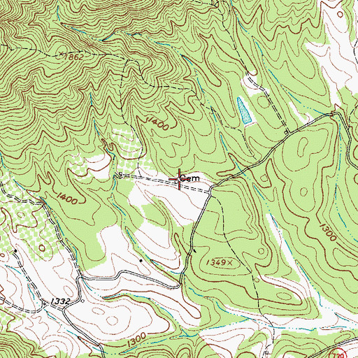Topographic Map of Webster-Wyatt Cemetery, VA