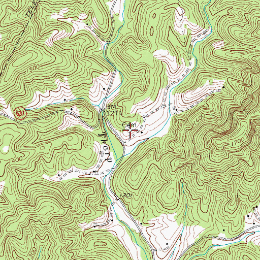 Topographic Map of Hale Cemetery, VA