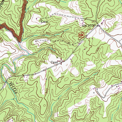 Topographic Map of Holley Cemetery, VA