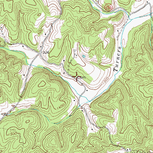 Topographic Map of Webb-Hale Cemetery, VA