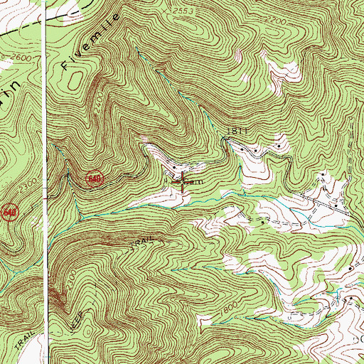 Topographic Map of Agee Cemetery, VA