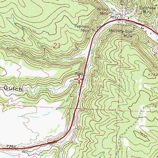 Topographic Map of Sheep Springs Gulch, CO