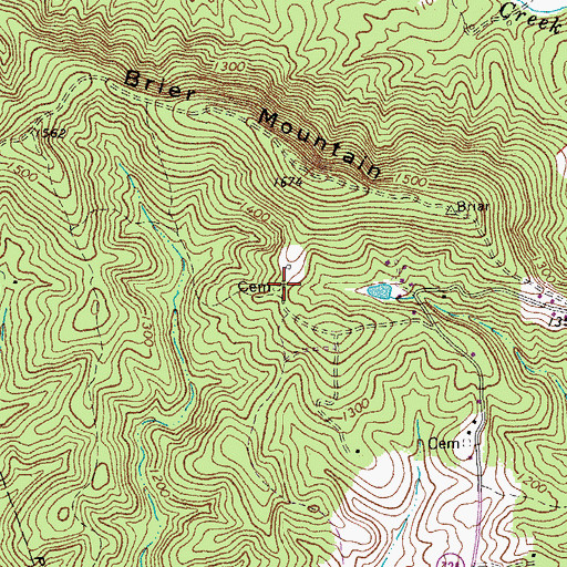 Topographic Map of McGuire Cemetery, VA