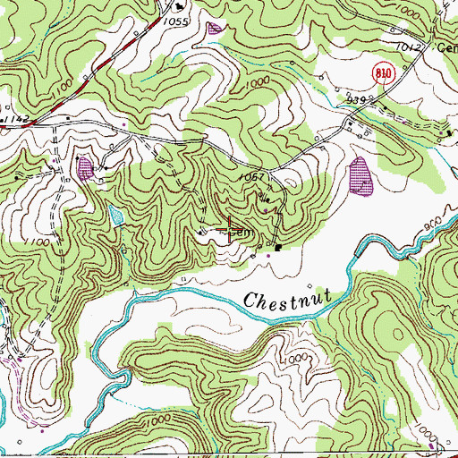 Topographic Map of Tyree-Turner-Ramsey Cemetery, VA