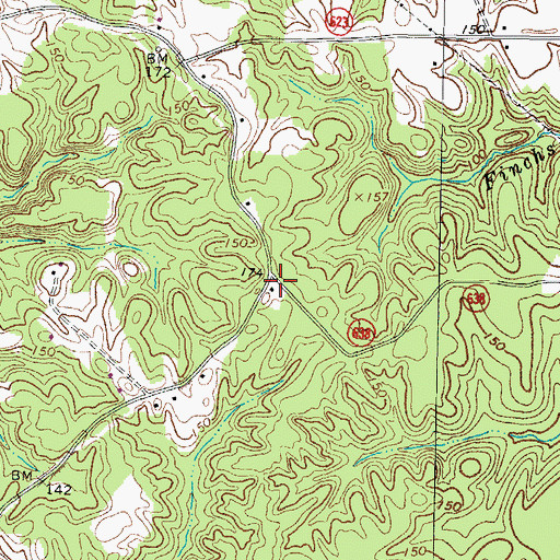 Topographic Map of China Hill Forks School (historical), VA