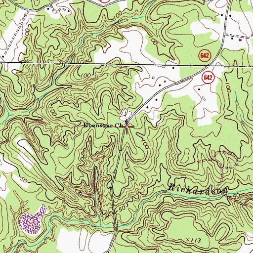 Topographic Map of Ebenezer School (historical), VA