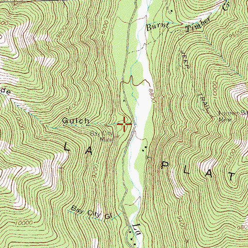 Topographic Map of Snowslide Gulch, CO