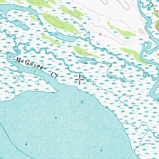 Topographic Map of Mangorite Marsh, VA