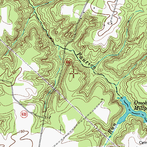 Topographic Map of Pantico Hill, VA