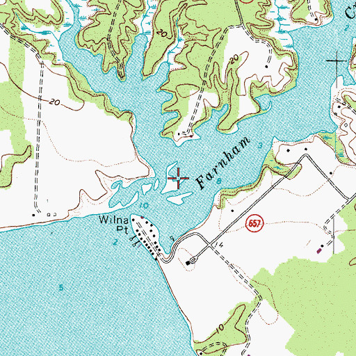 Topographic Map of Snake Island, VA
