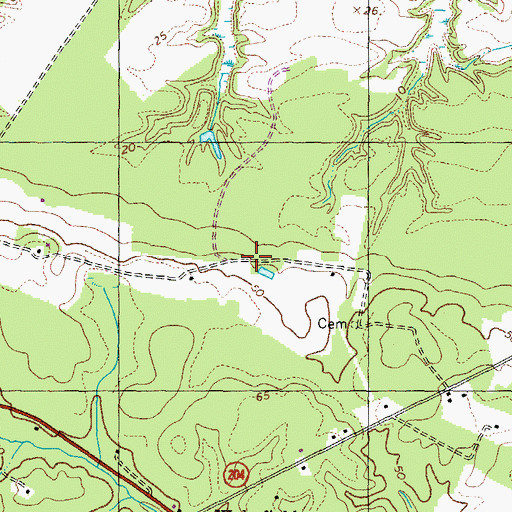 Topographic Map of Blenheim (historical), VA