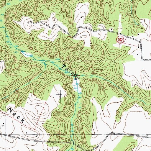 Topographic Map of Bull Neck Run, VA