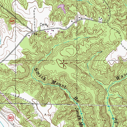 Topographic Map of Cedar Hill, VA