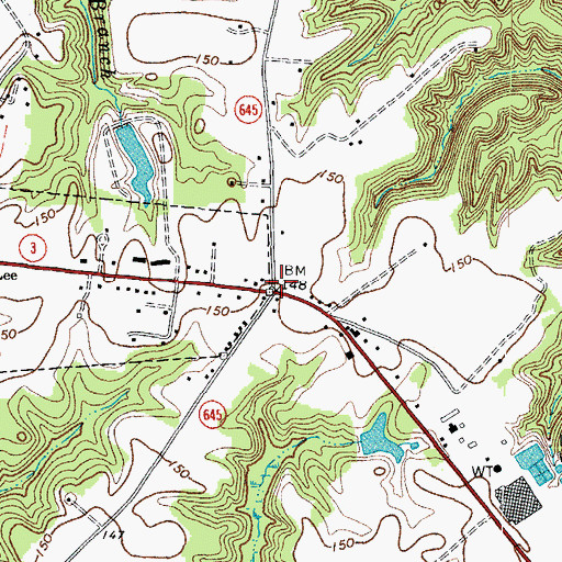 Topographic Map of East End, VA
