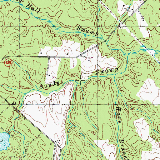 Topographic Map of Grants Hill Branch, VA