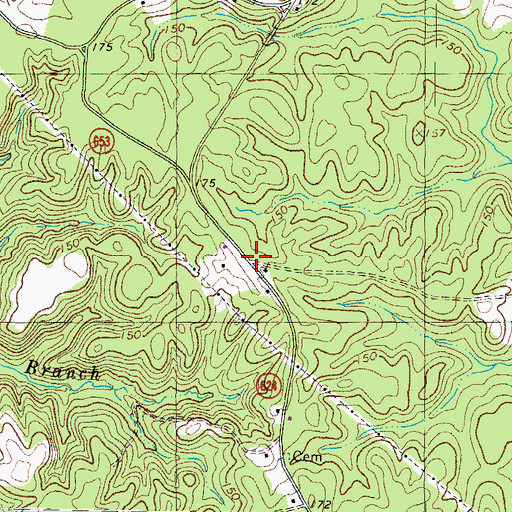 Topographic Map of Harts (historical), VA