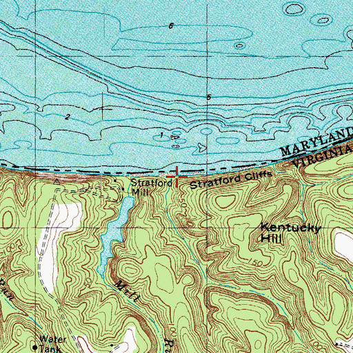 Topographic Map of Kentucky Run, VA