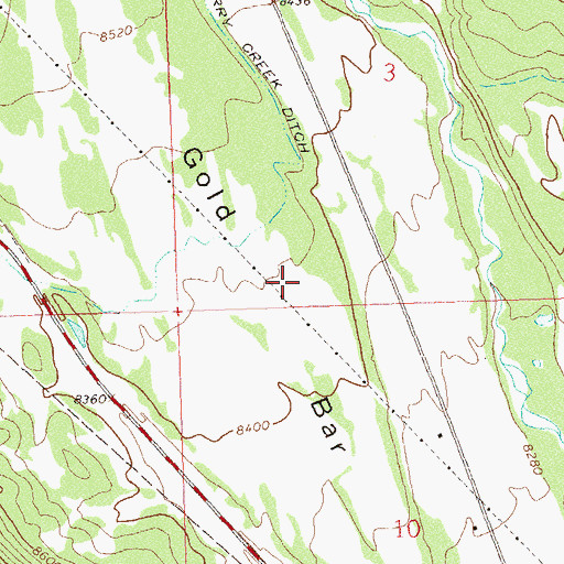 Topographic Map of Gold Bar, CO