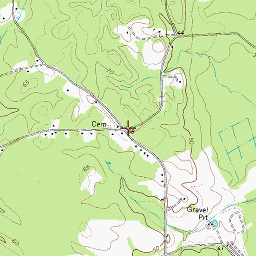 Topographic Map of Pomona, VA