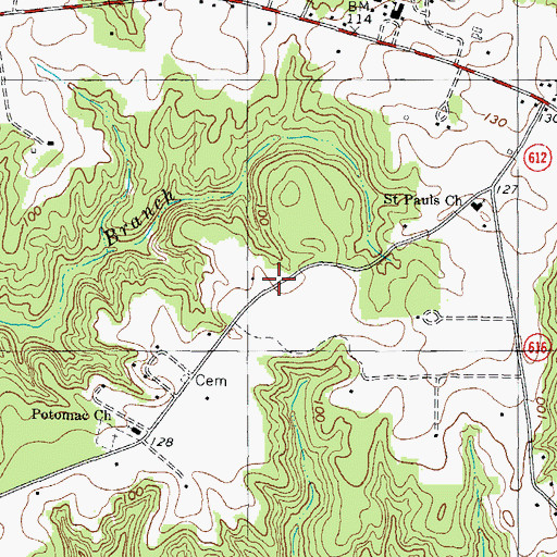 Topographic Map of Potomac School (historical), VA
