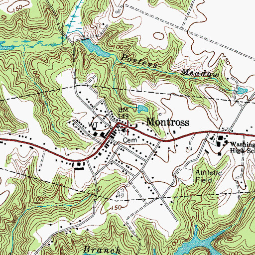 Topographic Map of Saint James Episcopal Church, VA