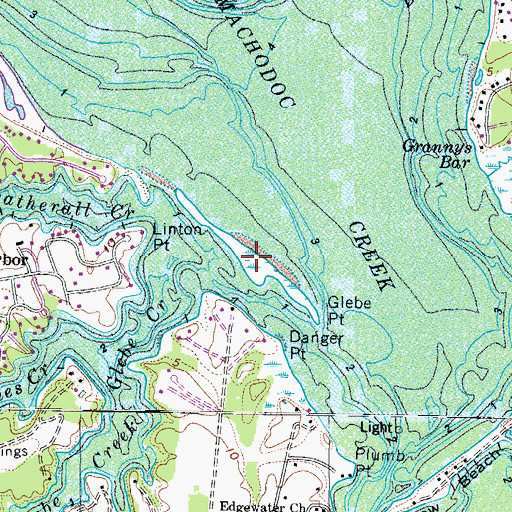 Topographic Map of Trent Island, VA